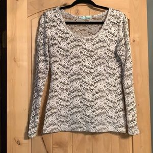 Maurice’s sheer rose shirt